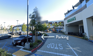 Parking entrance at Del Mar