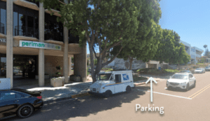 Parking entrance at Downtown La Jolla