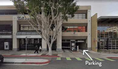 Parking entrance at Hillcrest