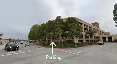Parking entrance at La Jolla