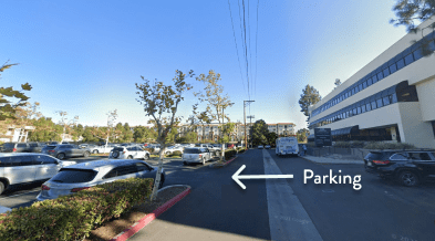 Parking entrance at La Mesa