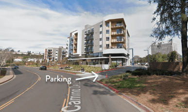 Parking entrance at Mission Valley